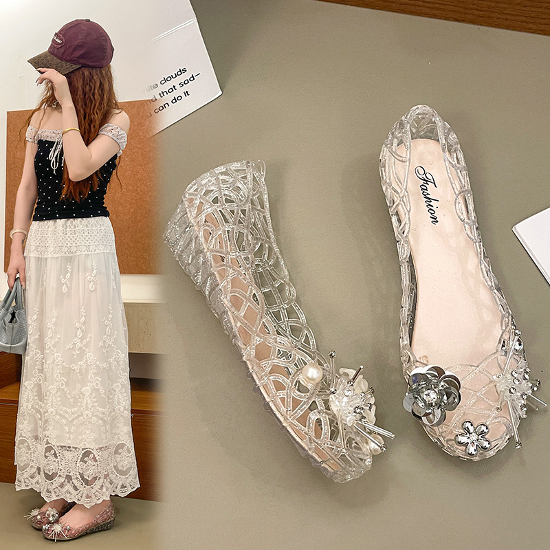 Insole Memory Foam - Sapatos Femininos de Crochê Elástico 2026