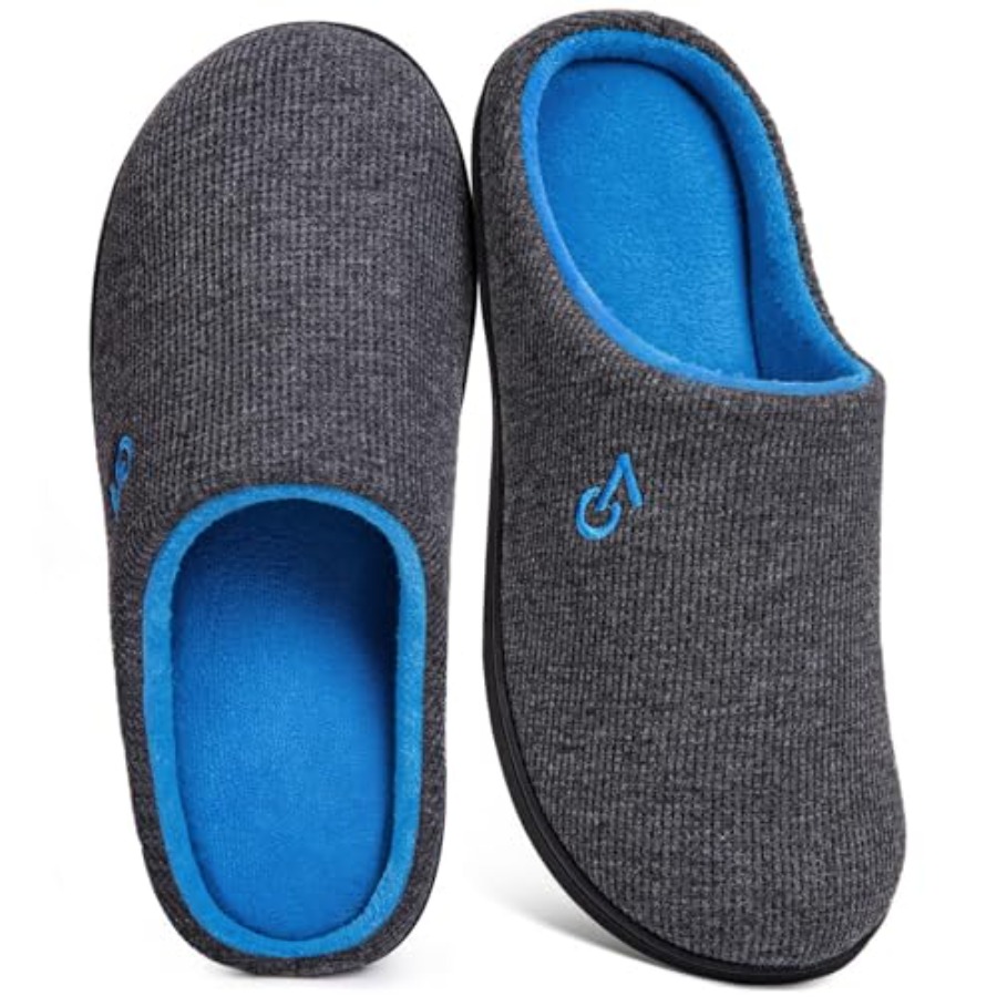 Insole Memory Foam - Chinelos masculinos bicolor com espuma viscoelástica,
