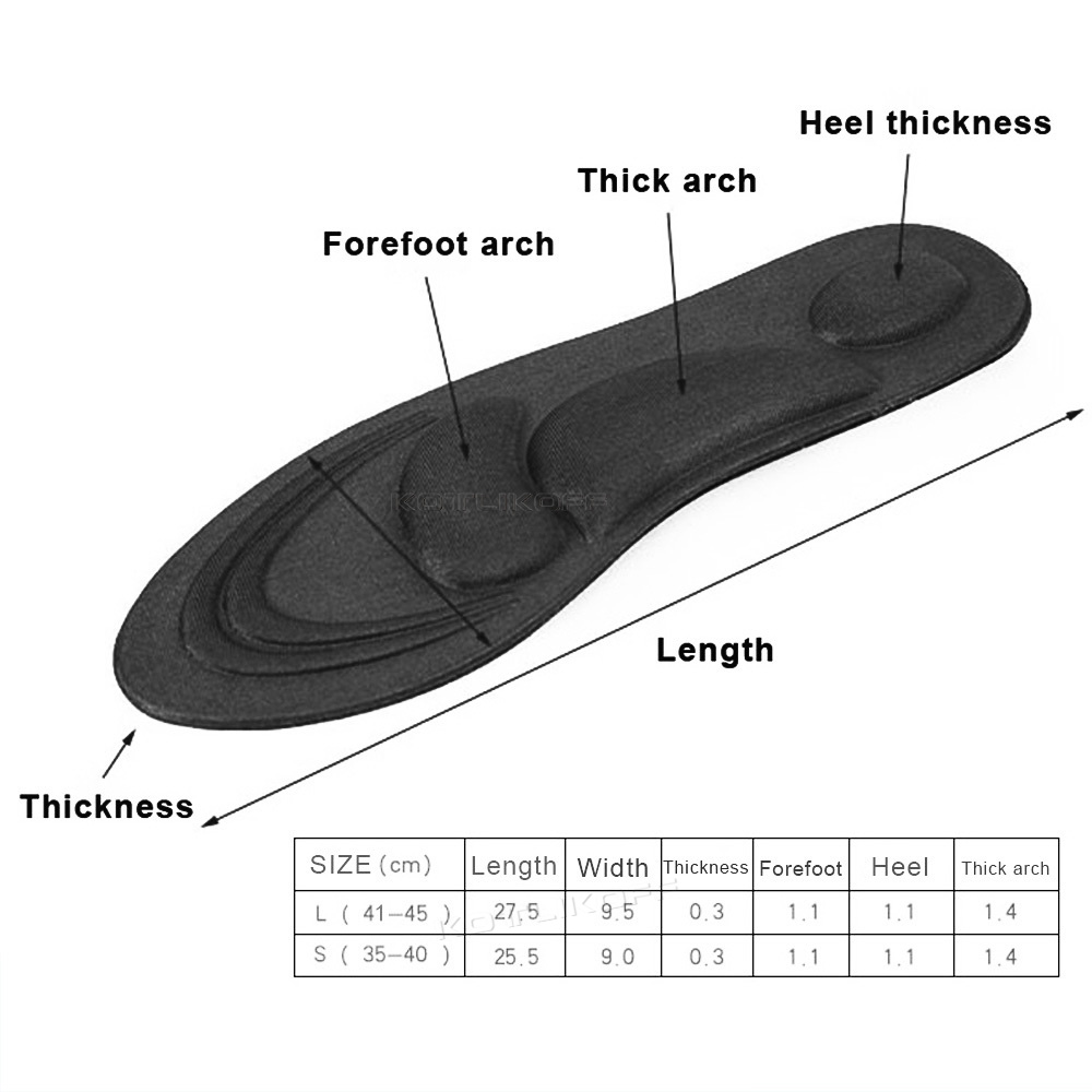 Palmilhas ortopédicas de corri - Insole Memory Foam avaliação e preço